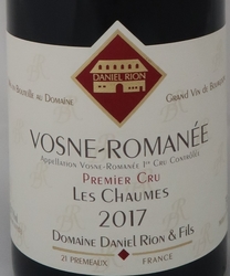 VOSNE ROMANÉE 1er CRU LES CHAUMES 2017