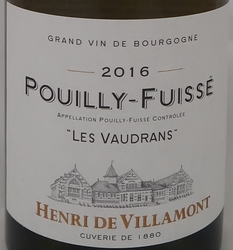 POUILLY FUISSE VAUDRAN BLANC 2016