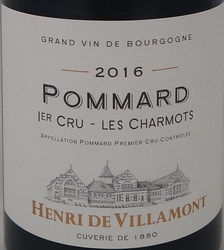 POMMARD 1er CRU LES CHARMOTS 2016
