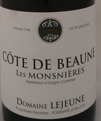 COTE DE BEAUNE LES MONSNIERES 2019 BLANC