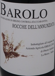 BAROLO CRU ROCCHE DELL ANNUZIATA  BIO 2015